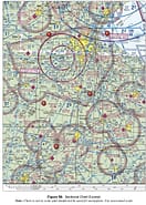 The chart shows a gray line with "VR1667, VR1617, VR1638, and VR1668" Could this area present a hazard to the operations of a small UA? (Area 2)