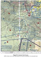 What is the dotted outlined area northeast of Gila Bend Airport, near area 3?